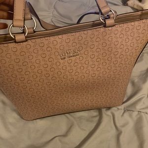 Blush colored guess purse